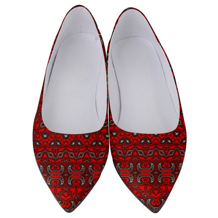 Boho Red Black Grey Women s Low Heels