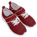 Boho Red Black Grey Women s Velcro Strap Shoes View3