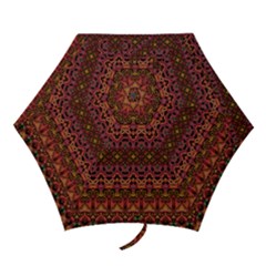 Boho Floral Pattern Mini Folding Umbrellas by SpinnyChairDesigns