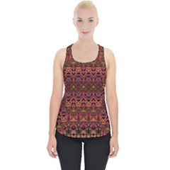 Boho Floral Pattern Piece Up Tank Top