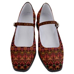 Boho Floral Pattern Women s Mary Jane Shoes