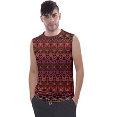 Boho Floral Pattern Men s Regular Tank Top