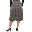 Boho Khaki  Classic Velour Midi Skirt  View2