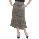 Boho Khaki  Midi Mermaid Skirt View1