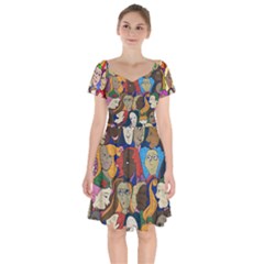 Sisters2020 Short Sleeve Bardot Dress by Kritter