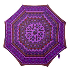 Boho Magenta Pattern Hook Handle Umbrellas (small) by SpinnyChairDesigns