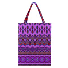 Boho Magenta Pattern Classic Tote Bag by SpinnyChairDesigns