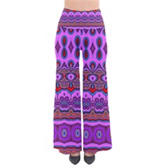 Boho Magenta Pattern So Vintage Palazzo Pants by SpinnyChairDesigns