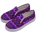 Boho Magenta Pattern Kids  Canvas Slip Ons View2