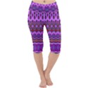 Boho Magenta Pattern Lightweight Velour Cropped Yoga Leggings View1