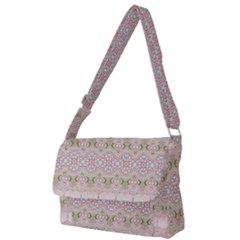 Boho Pastel Spring Floral Pink Full Print Messenger Bag (s) by SpinnyChairDesigns