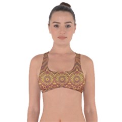 Boho Sunflower Print Got No Strings Sports Bra by SpinnyChairDesigns