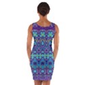 Boho Purple Blue Teal Floral Wrap Front Bodycon Dress View2