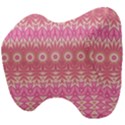 Boho Pink Floral Pattern Head Support Cushion View4