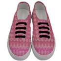 Boho Pink Floral Pattern Men s Classic Low Top Sneakers View1