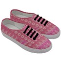 Boho Pink Floral Pattern Men s Classic Low Top Sneakers View3