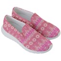 Boho Pink Floral Pattern Women s Lightweight Slip Ons View3