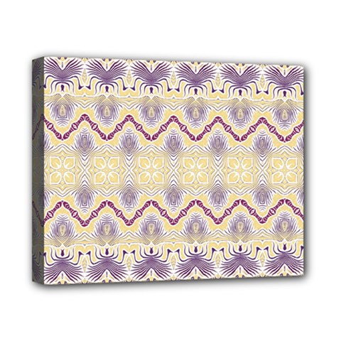 Boho Violet Yellow Canvas 10  X 8  (stretched) by SpinnyChairDesigns