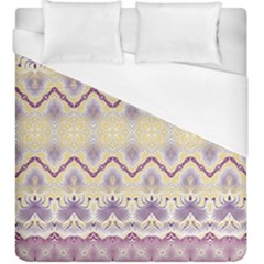 Boho Violet Yellow Duvet Cover (king Size) by SpinnyChairDesigns