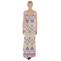 Boho Violet Yellow Thigh Split Maxi Dress View2