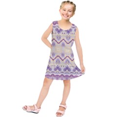 Boho Violet Yellow Kids  Tunic Dress by SpinnyChairDesigns