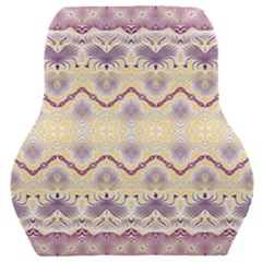 Boho Violet Yellow Car Seat Back Cushion  by SpinnyChairDesigns