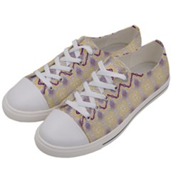 Boho Violet Yellow Women s Low Top Canvas Sneakers by SpinnyChairDesigns