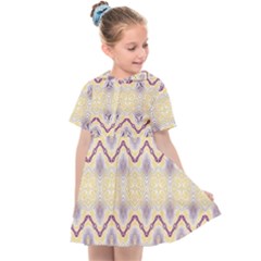 Boho Violet Yellow Kids  Sailor Dress by SpinnyChairDesigns