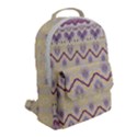 Boho Violet Yellow Flap Pocket Backpack (Small) View2