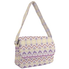 Boho Violet Yellow Courier Bag by SpinnyChairDesigns