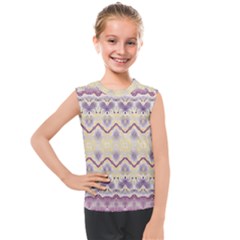 Boho Violet Yellow Kids  Mesh Tank Top by SpinnyChairDesigns