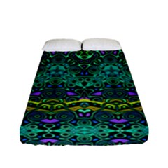 Boho Emerald Green Fitted Sheet (full/ Double Size) by SpinnyChairDesigns