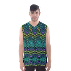 Boho Emerald Green Men s Basketball Tank Top by SpinnyChairDesigns