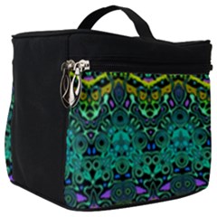 Boho Emerald Green Make Up Travel Bag (big) by SpinnyChairDesigns