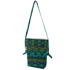 Boho Emerald Green Folding Shoulder Bag by SpinnyChairDesigns