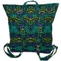 Boho Emerald Green Buckle Up Backpack View3