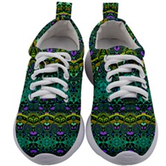 Boho Emerald Green Kids Athletic Shoes by SpinnyChairDesigns