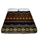 Boho Brown Blue Fitted Sheet (King Size) View1