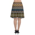 Boho Brown Blue Chiffon Wrap Front Skirt View2