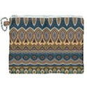 Boho Brown Blue Canvas Cosmetic Bag (XXL) View1