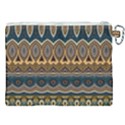 Boho Brown Blue Canvas Cosmetic Bag (XXL) View2