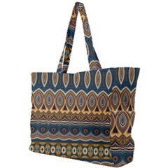 Boho Brown Blue Simple Shoulder Bag by SpinnyChairDesigns