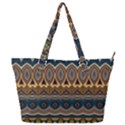 Boho Brown Blue Full Print Shoulder Bag View1