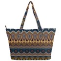 Boho Brown Blue Full Print Shoulder Bag View2