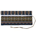 Boho Brown Blue Roll Up Canvas Pencil Holder (S) View2