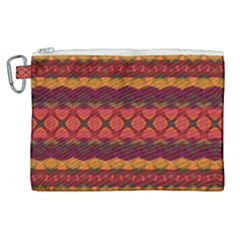 Boho Red Gold Canvas Cosmetic Bag (xl) by SpinnyChairDesigns