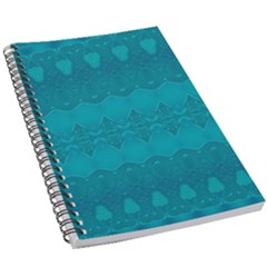 Boho Teal Pattern 5 5  X 8 5  Notebook by SpinnyChairDesigns