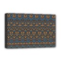 Boho Blue Gold Pattern Deluxe Canvas 18  x 12  (Stretched) View1