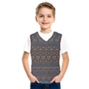 Boho Blue Gold Pattern Kids  SportsWear View1