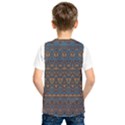 Boho Blue Gold Pattern Kids  SportsWear View2